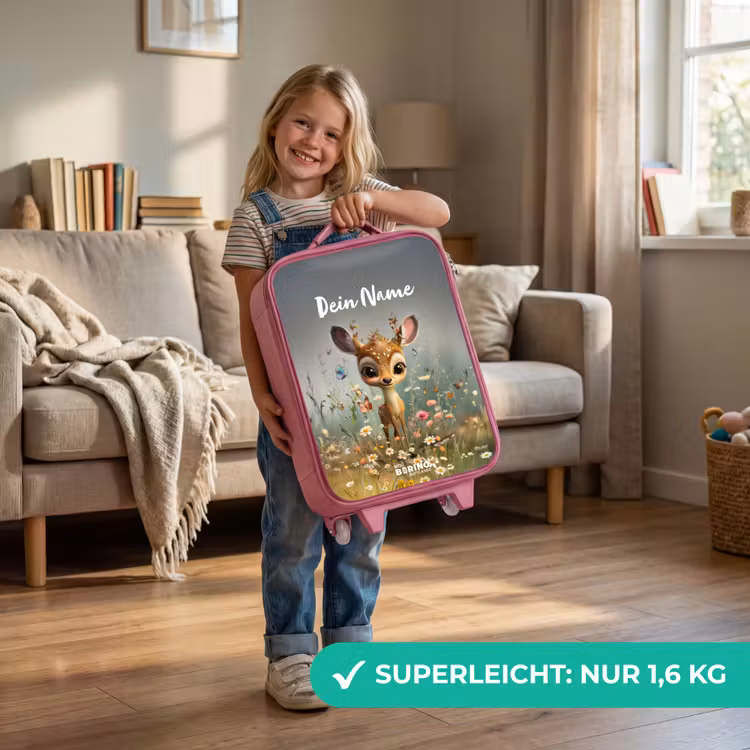 Valerie veldhertje Kinderkoffer - Roze klein -sfeer2_DE