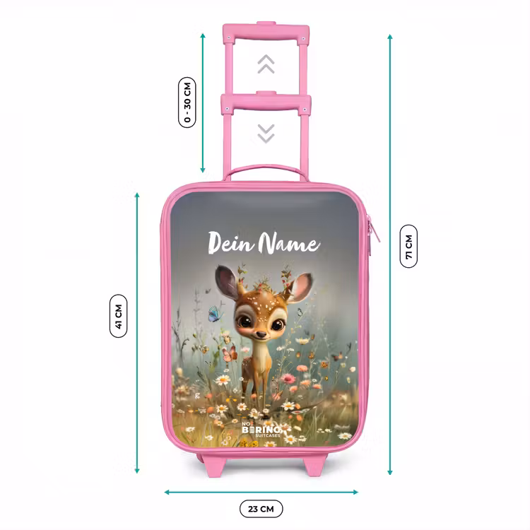 Valerie veldhertje Kinderkoffer - Roze klein -productfoto_formaten