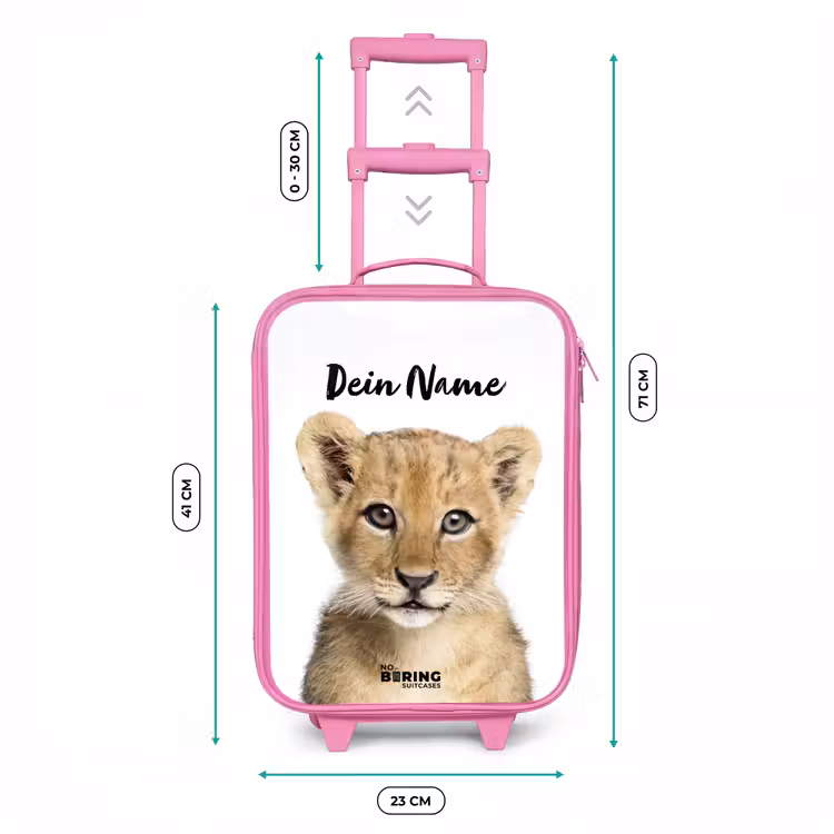 Winnie Welpje Kinderkoffer - Roze klein -productfoto_formaten