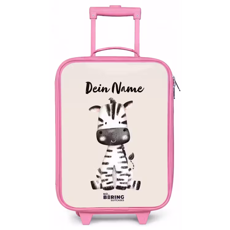 Zoë Zebra Kinderkoffer - Roze klein -zz3dotto