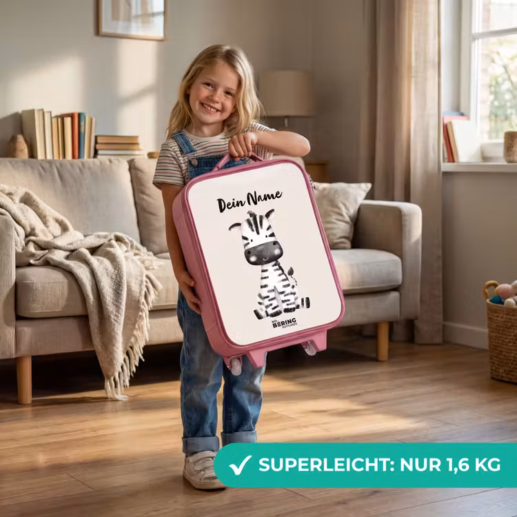 Zoë Zebra Kinderkoffer - Roze klein -sfeer2_DE