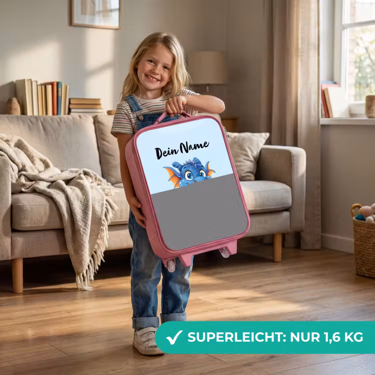 Dinky draakje Kinderkoffer - Roze klein -sfeer2_DE