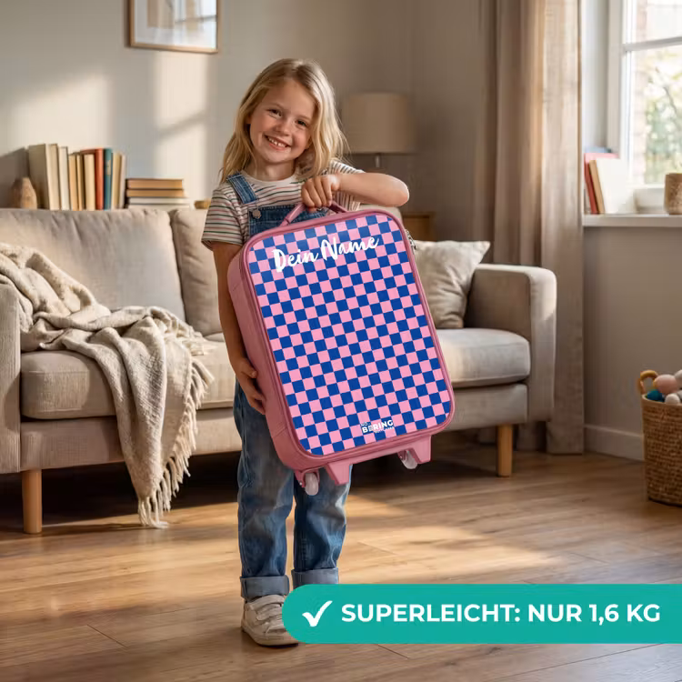 Blokjes - Blauw - Roze Kinderkoffer - Roze klein -sfeer2_DE