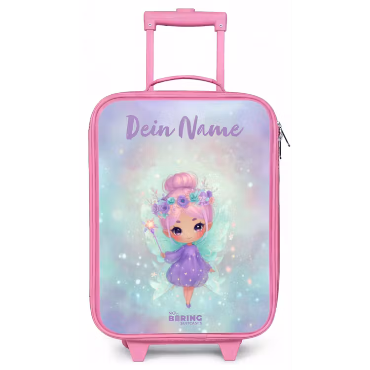 Bloemenfee in pastelglans Kinderkoffer - Roze klein -zz3dotto