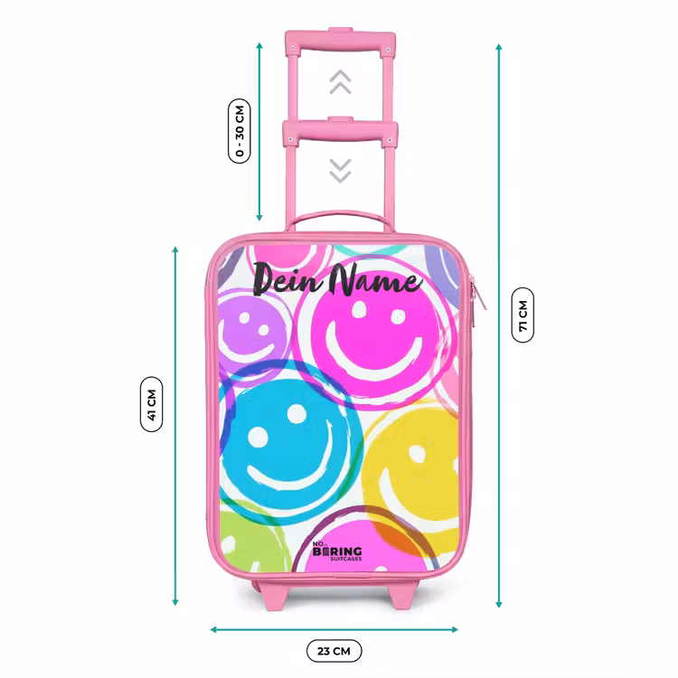 Kleurrijke glimlachexplosie Kinderkoffer - Roze klein -productfoto_formaten