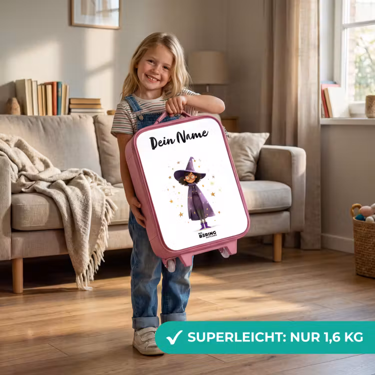 De paarse tovenaarsmantel Kinderkoffer - Roze klein -sfeer2_DE