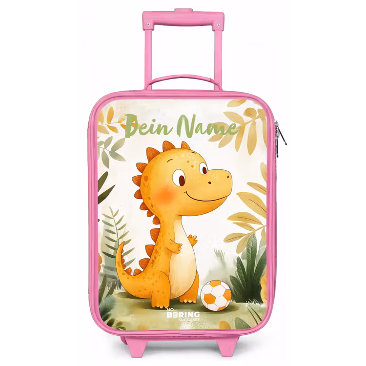 Dino - Voetbal - Oranje Kinderkoffer - Roze klein -zz3dotto