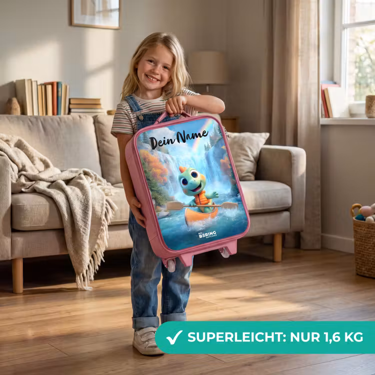Dino - Natuur - Waterval Kinderkoffer - Roze klein -sfeer2_DE