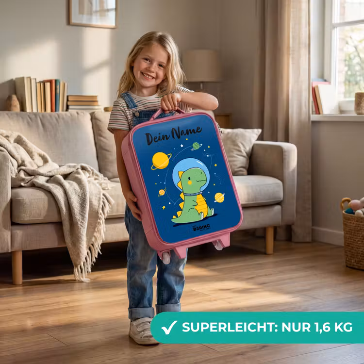 Dino - Planeet - Ster - Blauw Kinderkoffer - Roze klein -sfeer2_DE