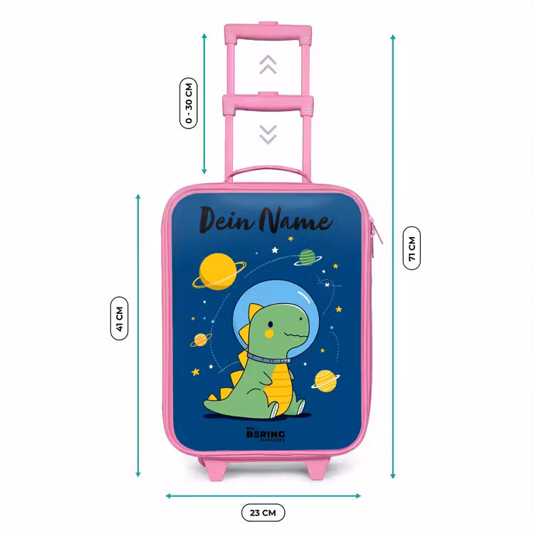 Dino - Planeet - Ster - Blauw Kinderkoffer - Roze klein -productfoto_formaten