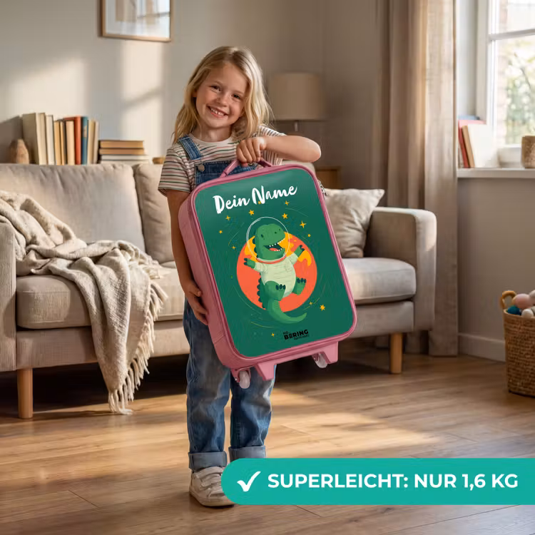 Dino - Planeet - Sterren - Groen Kinderkoffer - Roze klein -sfeer2_DE