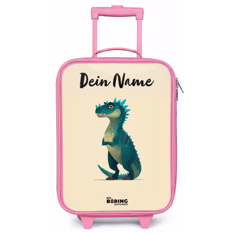 Dino - Dier - Blauw - Groen Kinderkoffer - Roze klein -zz3dotto