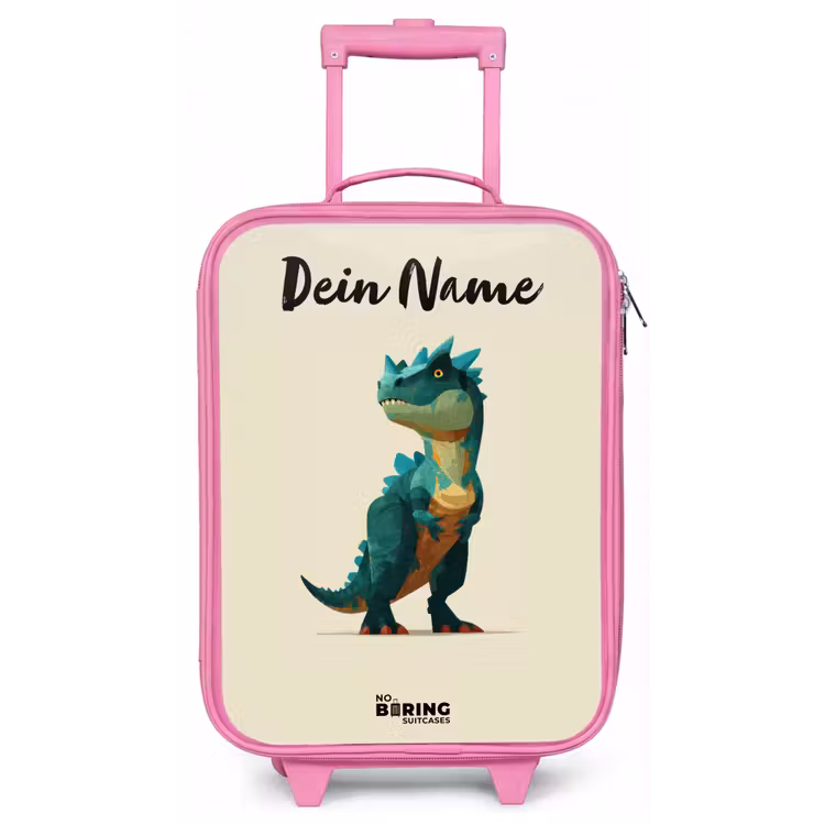 Dino - Dier - Groen Kinderkoffer - Roze klein -zz3dotto