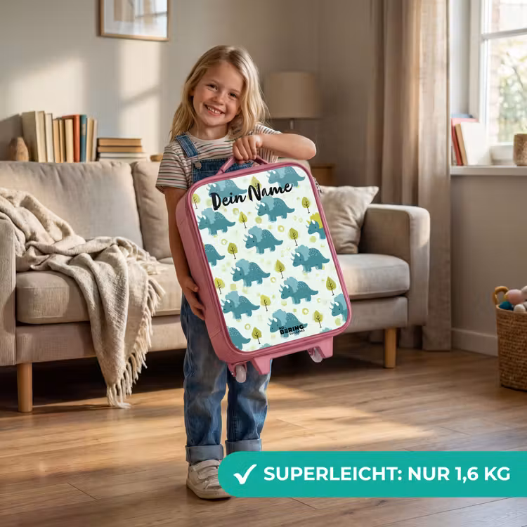 Dinos - Patroon - Natuur Kinderkoffer - Roze klein -sfeer2_DE