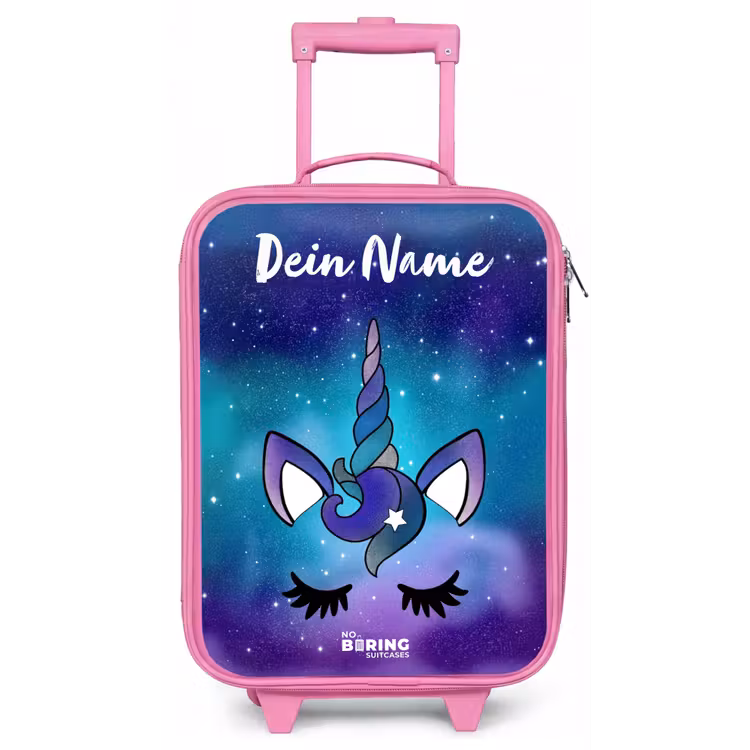 Eenhoorn - Sterrenhemel - Blauw Kinderkoffer - Roze klein -zz3dotto