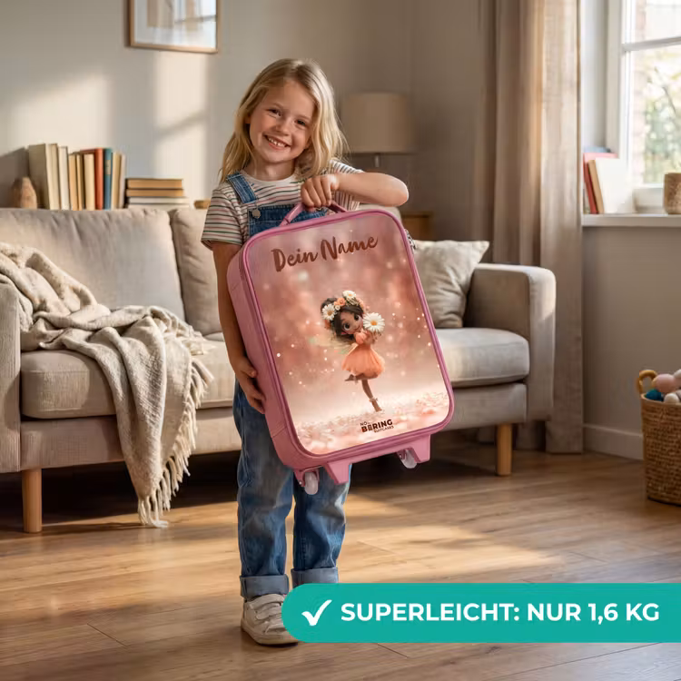 Fee met madeliefjes Kinderkoffer - Roze klein -sfeer2_DE