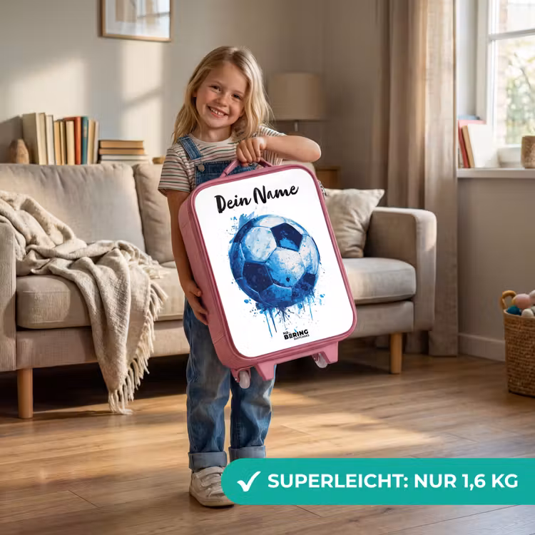 Voetbalvibes - Inktspatten - Blauw Kinderkoffer - Roze klein -sfeer2_DE