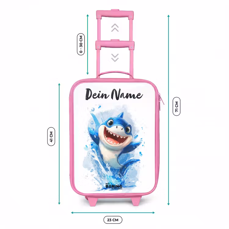 Haai - Tanden - Water Kinderkoffer - Roze klein -productfoto_formaten