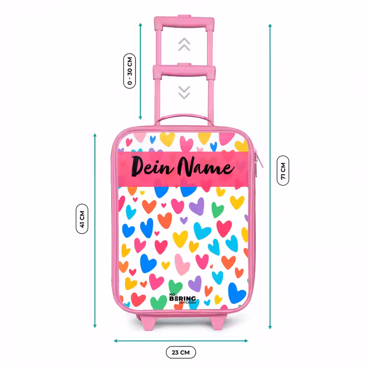 Hartjes - Kleurrijk - Patroon Kinderkoffer - Roze klein -productfoto_formaten