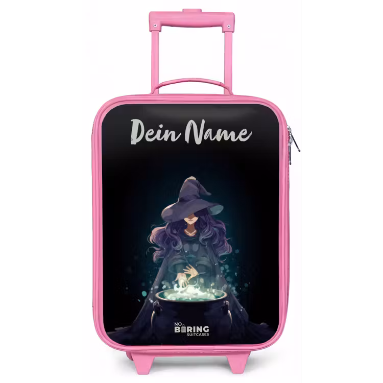 Heks - Ketel - Tover Kinderkoffer - Roze klein -zz3dotto