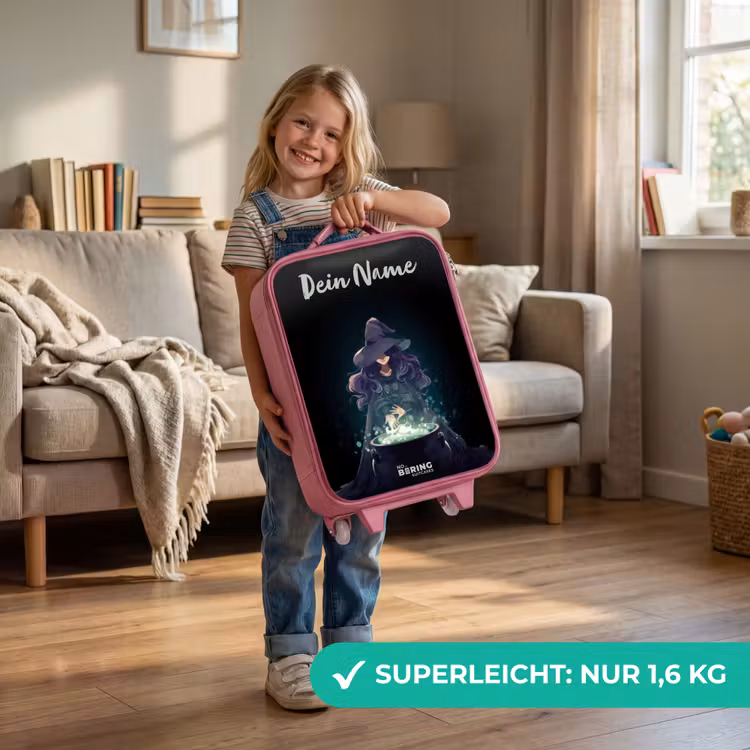 Heks - Ketel - Tover Kinderkoffer - Roze klein -sfeer2_DE