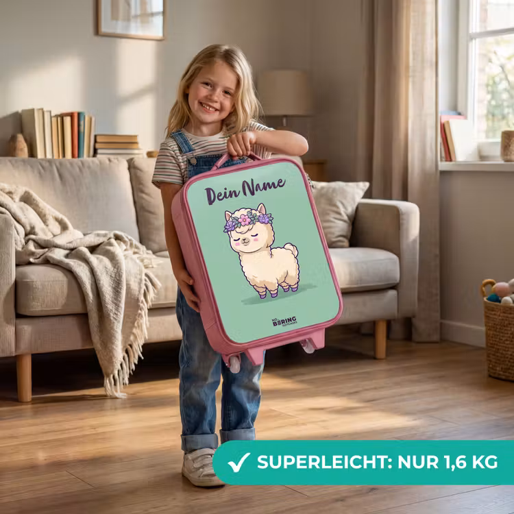 Kawai - Alpaca - Groen Kinderkoffer - Roze klein -sfeer2_DE