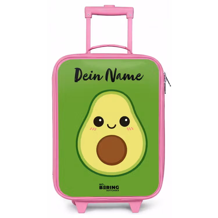 Kawai - Avocado - Groen Kinderkoffer - Roze klein -zz3dotto