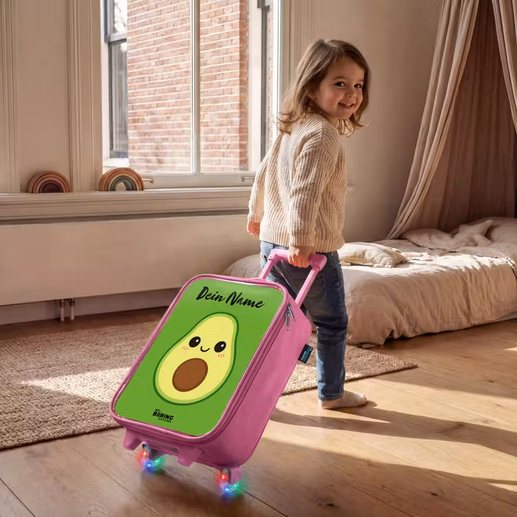 Kawai - Avocado - Groen Kinderkoffer - Roze klein -sfeer1