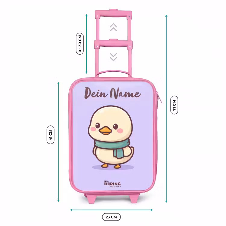Kawai - Eend - Sjaal Kinderkoffer - Roze klein -productfoto_formaten