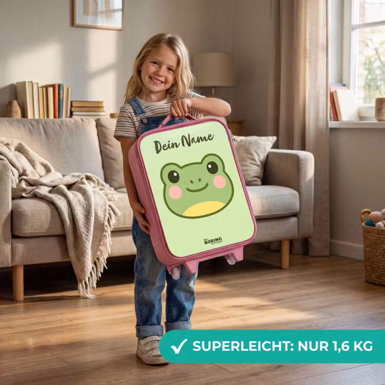 Kawai - Kikker - Groen Kinderkoffer - Roze klein -sfeer2_DE