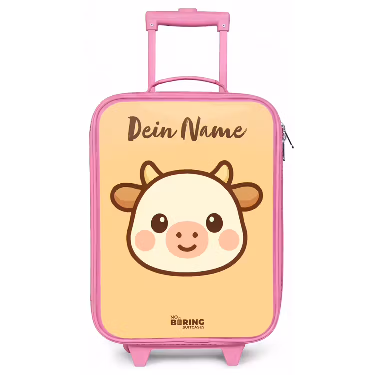 Kawai - Koe - Bruin Kinderkoffer - Roze klein -zz3dotto