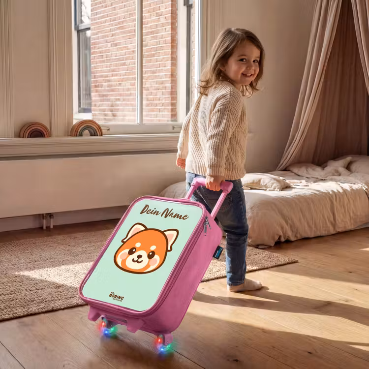 Kawai - Rode panda - Groen Kinderkoffer - Roze klein -sfeer1