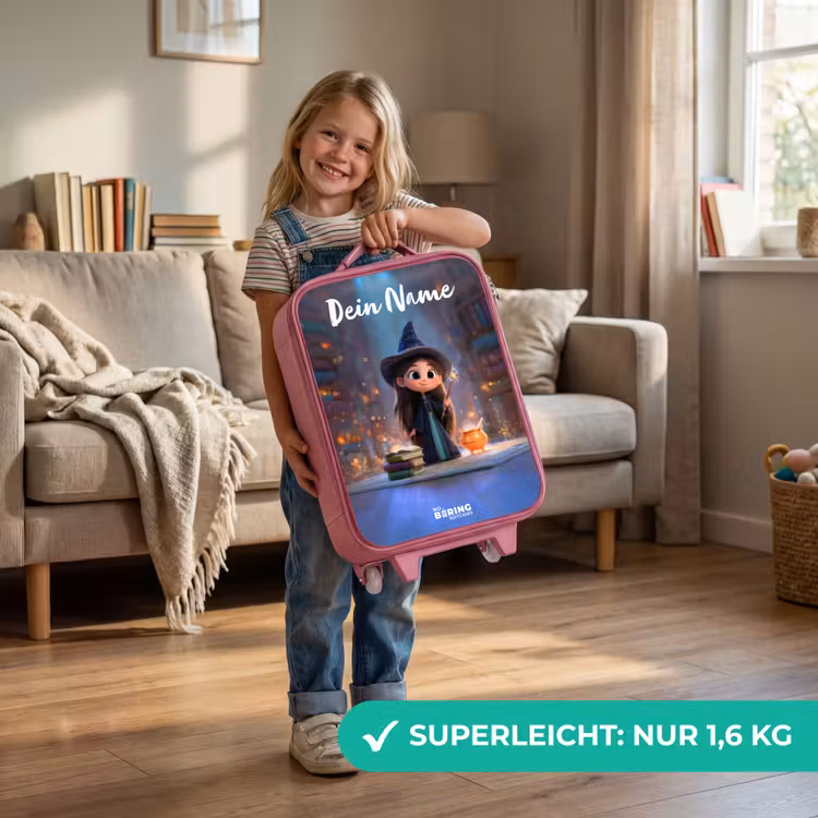 Kleine tovernares in bibliotheek Kinderkoffer - Roze klein -sfeer2_DE