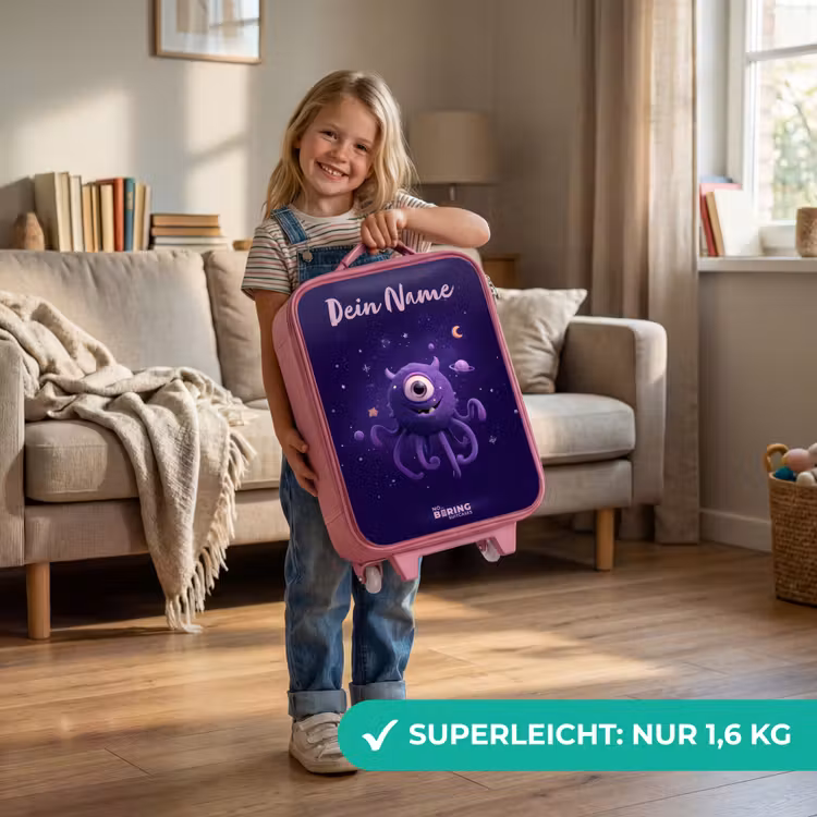 Kosmisch tentakelmonster Kinderkoffer - Roze klein -sfeer2_DE