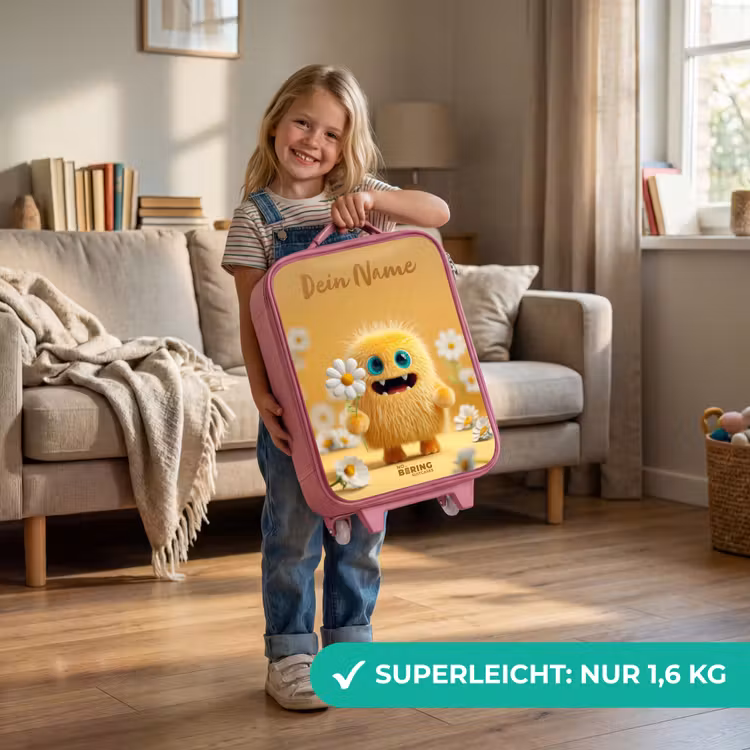 Monster - Wezen - Bloem - Geel Kinderkoffer - Roze klein -sfeer2_DE