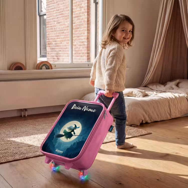 Nachtelijke Vlucht over het Woud Kinderkoffer - Roze klein -sfeer1