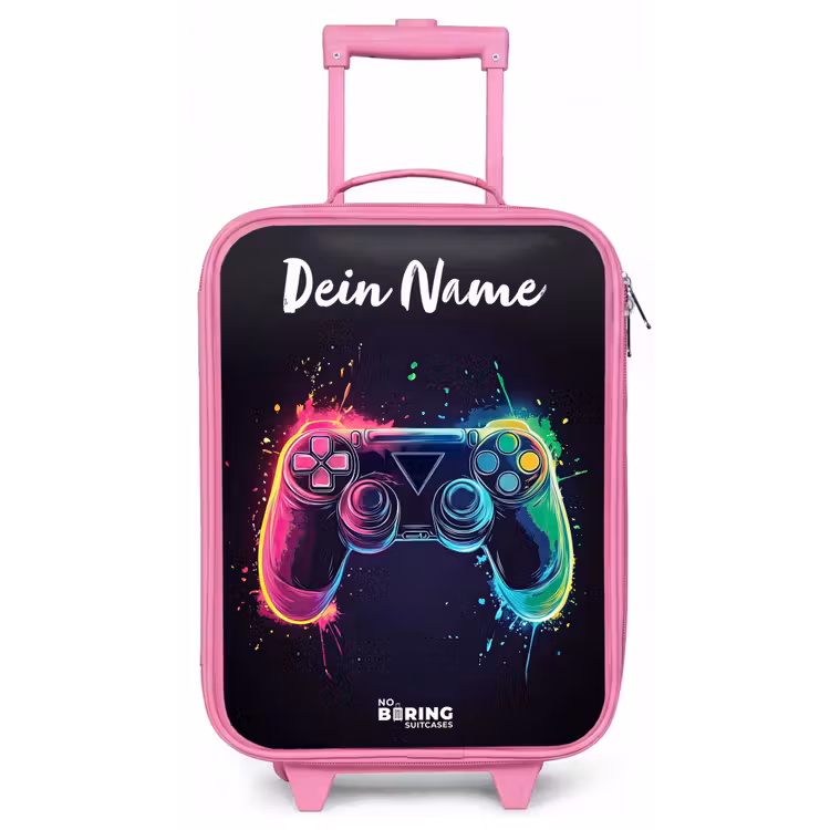 Neon - Controller - Verfspatten - Game Kinderkoffer - Roze klein -zz3dotto