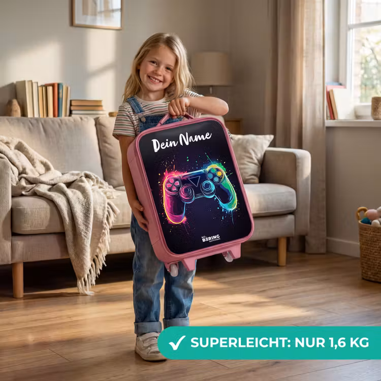 Neon - Controller - Verfspatten - Game Kinderkoffer - Roze klein -sfeer2_DE