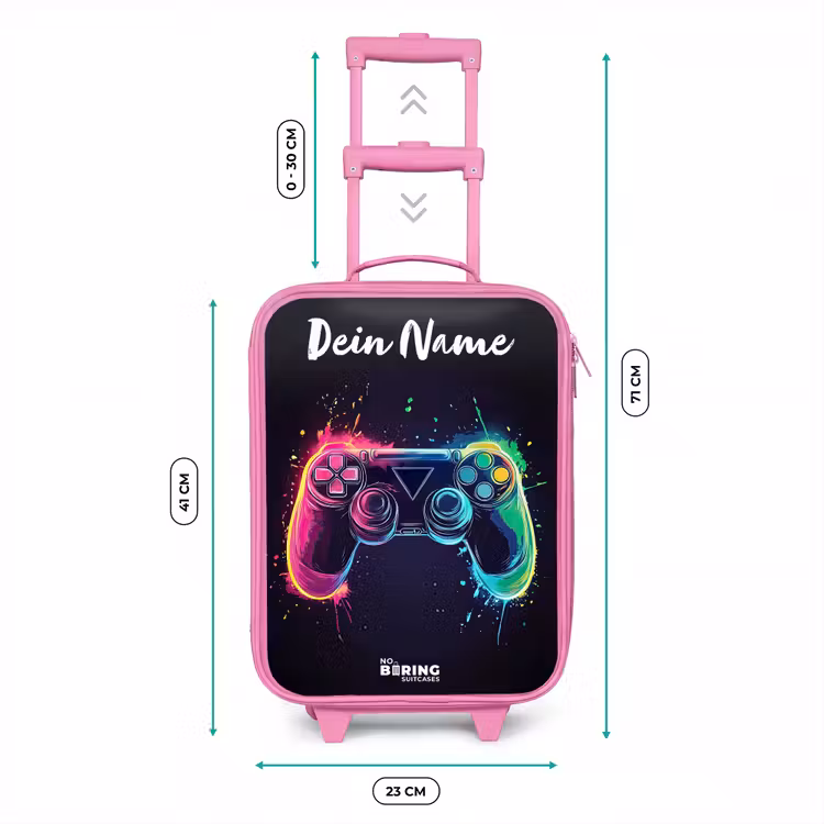 Neon - Controller - Verfspatten - Game Kinderkoffer - Roze klein -productfoto_formaten