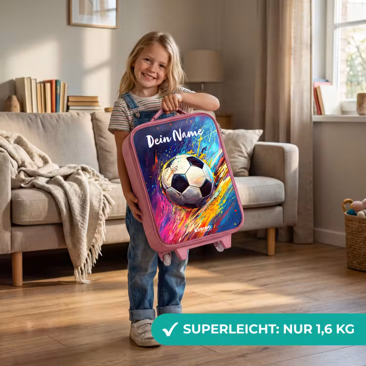 Neon - Voetbal - Kleurrijk Kinderkoffer - Roze klein -sfeer2_DE