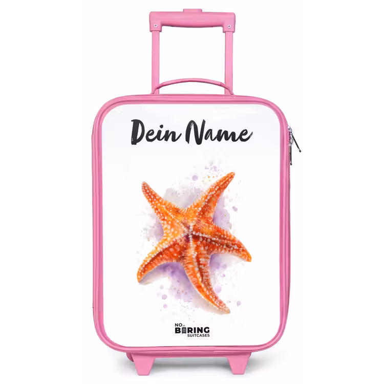 Oranje Zeester Illustratie Kinderkoffer - Roze klein -zz3dotto