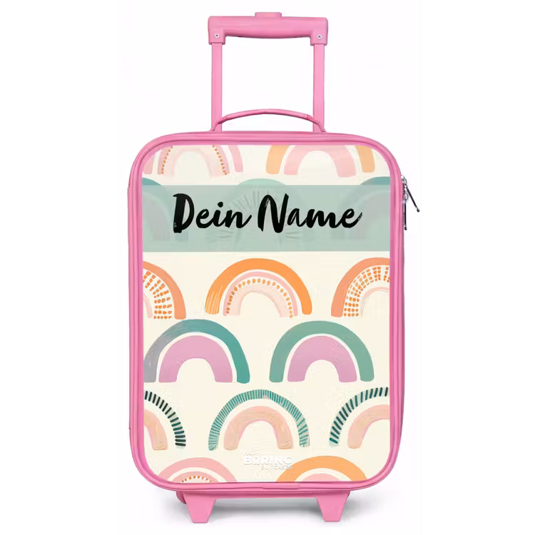 Regenboog - Pastel - Patroon Kinderkoffer - Roze klein -zz3dotto