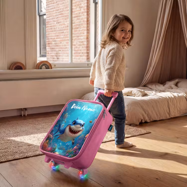 Rif - Koraal - Haai - Dier Kinderkoffer - Roze klein -sfeer1