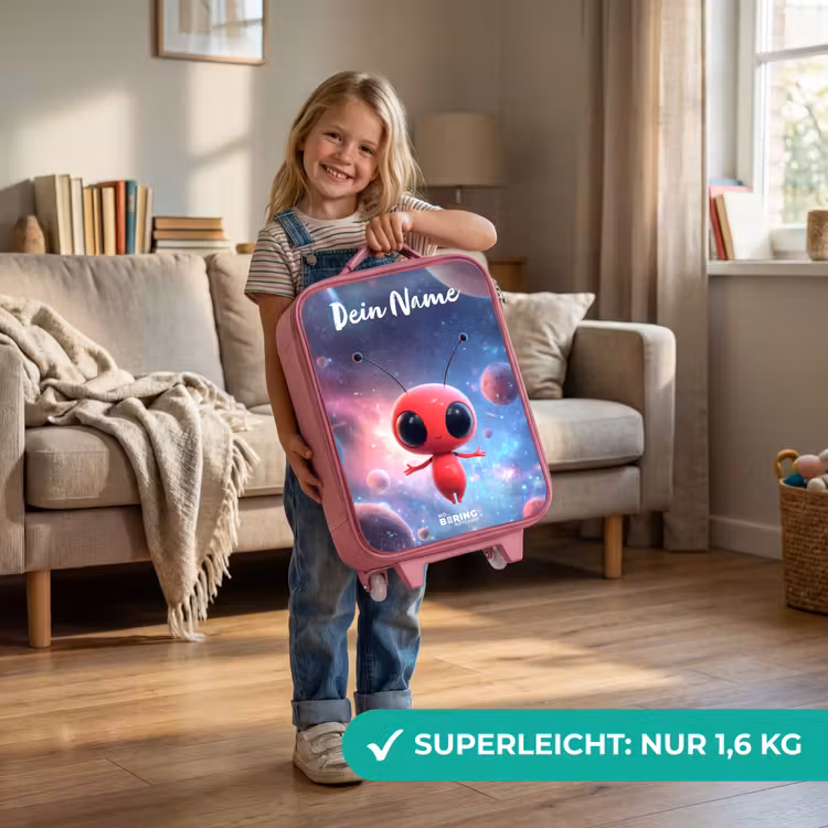 Rood Ruimtewezen in Kosmische Dans Kinderkoffer - Roze klein -sfeer2_DE