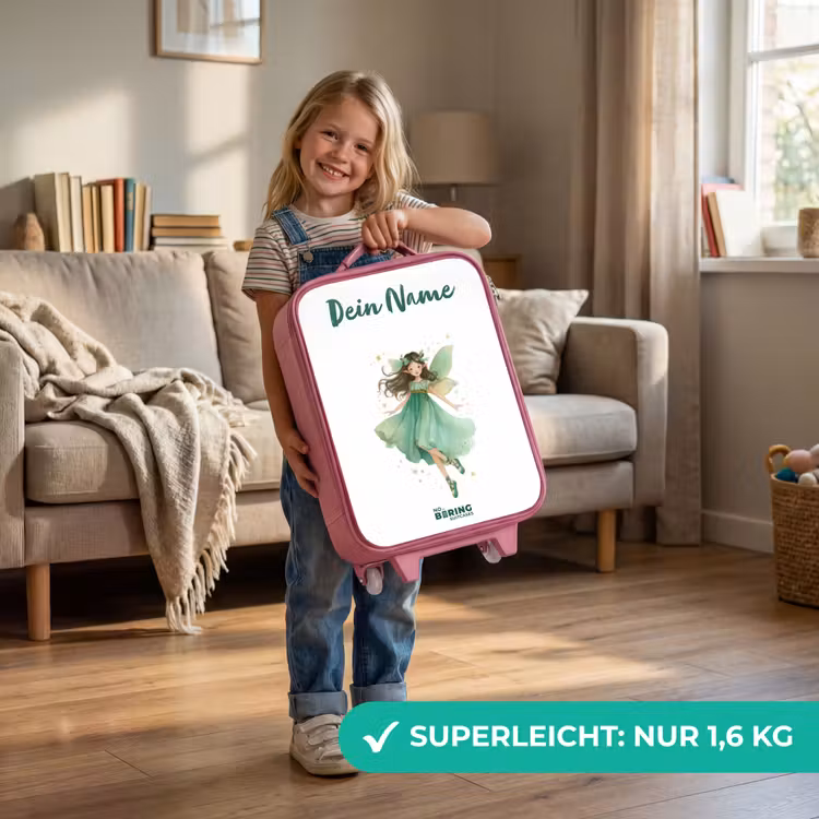 Zwevende groene elf Kinderkoffer - Roze klein -sfeer2_DE