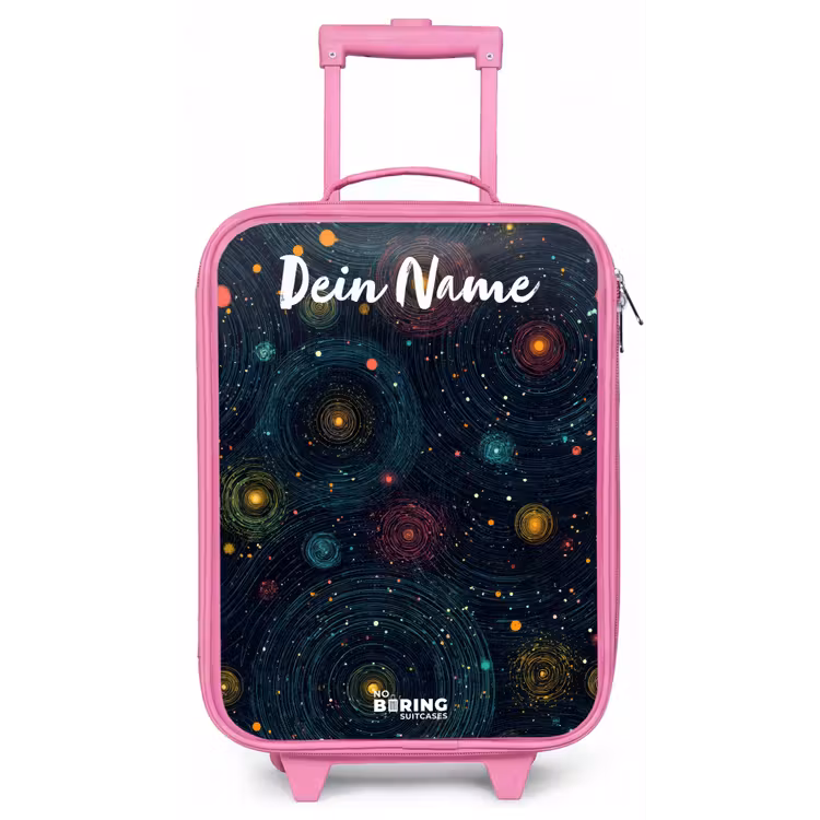 Sterren - Planeten - Kleurrijk Kinderkoffer - Roze klein -zz3dotto