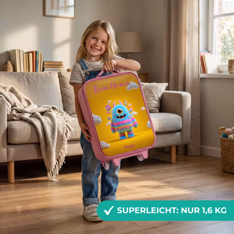 Snoep - Monster - Regenboog Kinderkoffer - Roze klein -sfeer2_DE