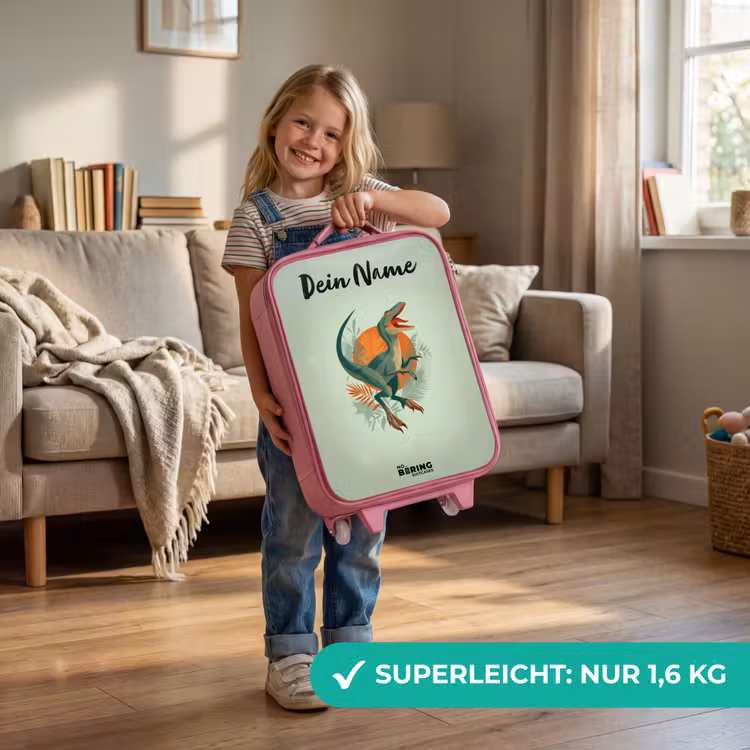 Dier - Dino - Natuur Kinderkoffer - Roze klein -sfeer2_DE