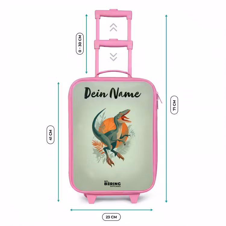 Dier - Dino - Natuur Kinderkoffer - Roze klein -productfoto_formaten