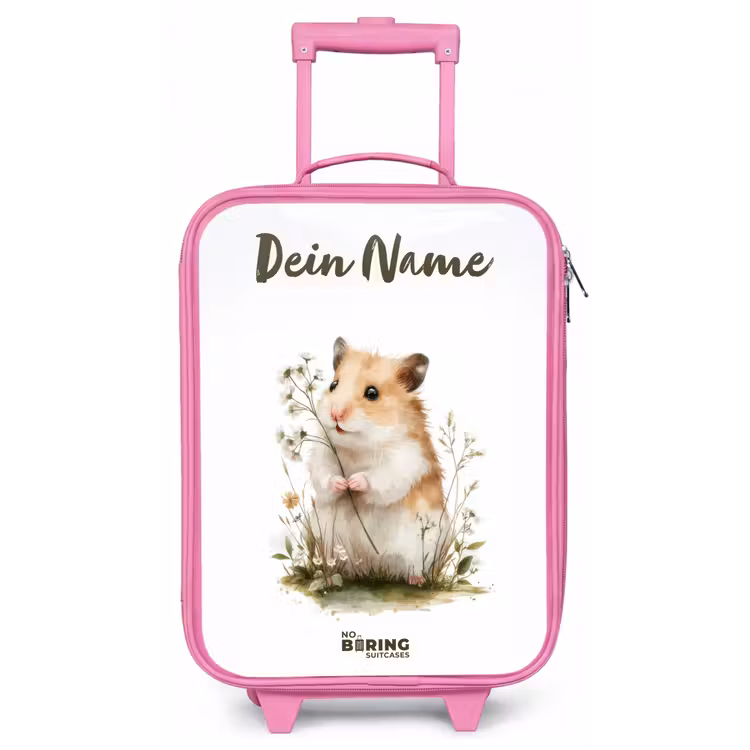 Dier - Natuur - Hamster Kinderkoffer - Roze klein -zz3dotto